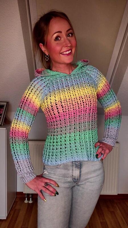 Pullover Gretel Kapuzenpullover Hoodie häkeln - Bild 2