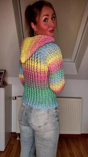 Pullover Gretel Kapuzenpullover Hoodie häkeln