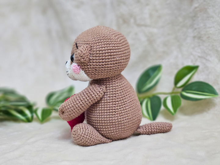 Crochet Pattern: Little Otter with a Heart