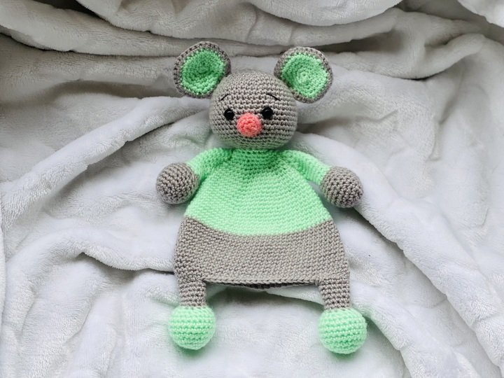 Häkelanleitung  Schnuffeltuch , Schmusetuch Maus
