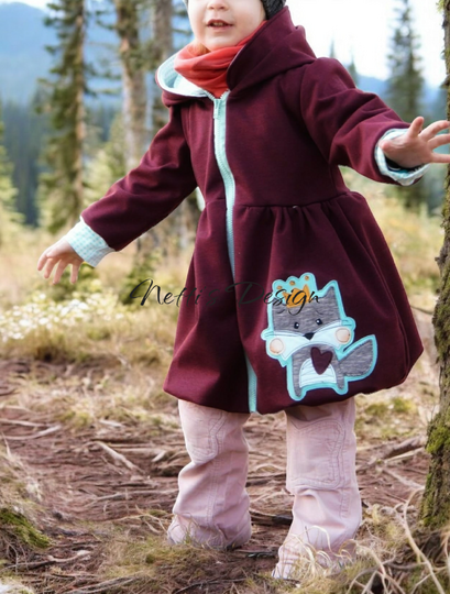 Schnittmuster Kindermantel, Ballonmantel, PDF Anleitung und Schnitt