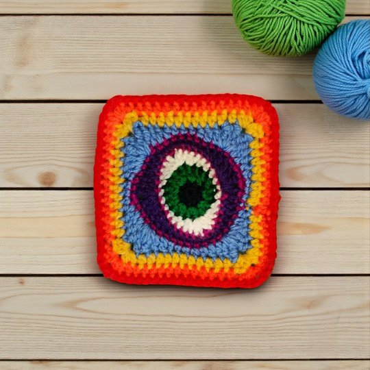 Nazar Evil Eye Granny Square Crochet Pattern - Ancient Amulet Protection