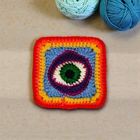 Nazar Evil Eye Granny Square Crochet Pattern - Ancient Amulet Protection