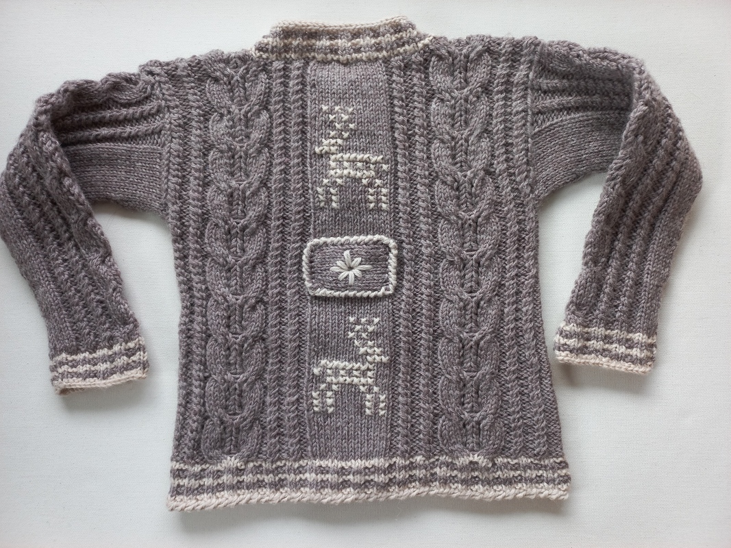 Strickanleitung Baby/Kleinkinder-TRACHTENJACKE, Schurwolle, Gr.98/104