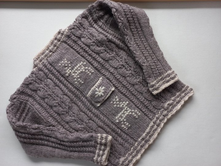 Strickanleitung Baby/Kleinkinder-TRACHTENJACKE, Schurwolle, Gr.98/104