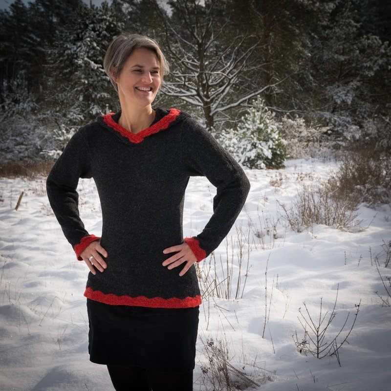 Strickanleitung Hoodie / Kapuzenpullover "Hemsedal"