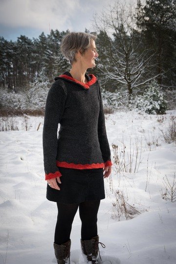 Strickanleitung Hoodie / Kapuzenpullover "Hemsedal"