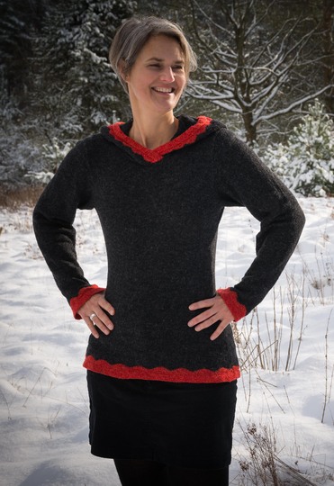 Strickanleitung Hoodie / Kapuzenpullover "Hemsedal"