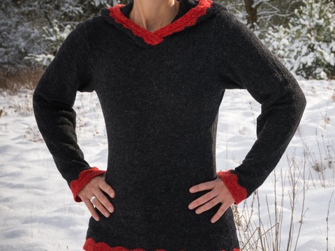 Strickanleitung Hoodie / Kapuzenpullover "Hemsedal"