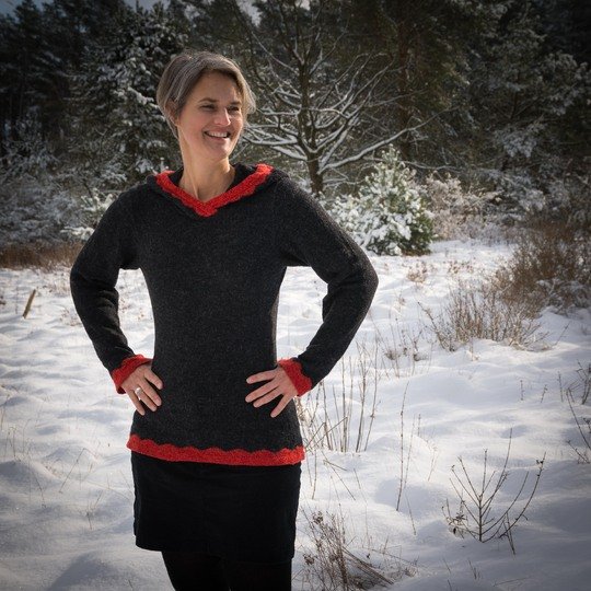 Strickanleitung Hoodie / Kapuzenpullover "Hemsedal"