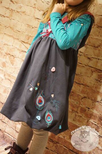 Schnittmuster Kinderkleid, Ballonkleid für Kinder, Nähanleitung Ballonkleid