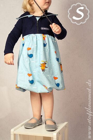 Schnittmuster Kinderkleid, Ballonkleid für Kinder, Nähanleitung Ballonkleid