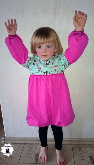 Schnittmuster Kinderkleid, Ballonkleid für Kinder, Nähanleitung Ballonkleid