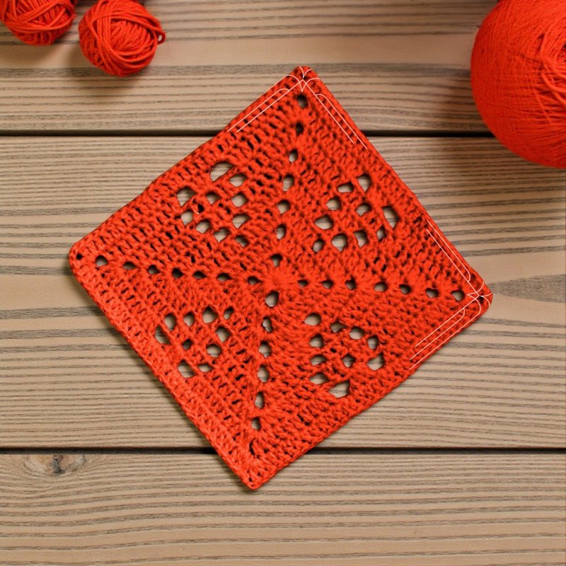 Crochet Heart Doily Granny Square Pattern – Valentine Openwork Napkin - Image 3