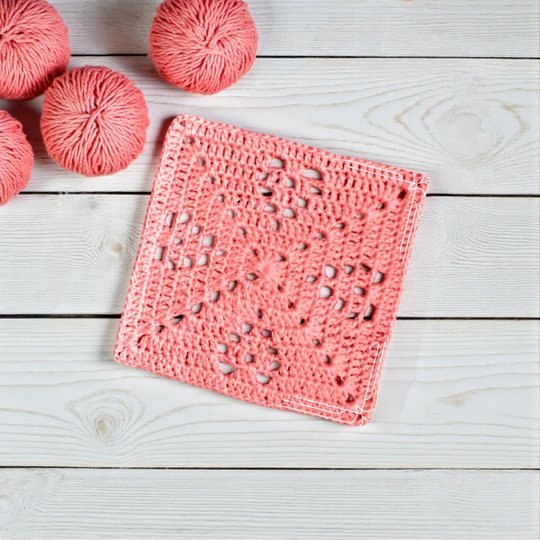 Crochet Heart Doily Granny Square Pattern – Valentine Openwork Napkin