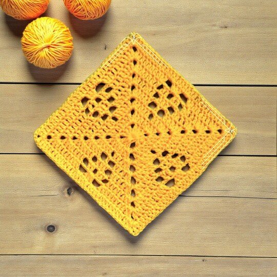 Crochet Heart Doily Granny Square Pattern – Valentine Openwork Napkin