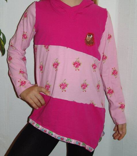 Schnittmuster Kindershirt, asymmetrisches Shirt, Nähanleitung und Schnitt