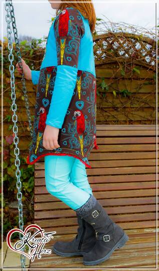 Schnittmuster Kindershirt, asymmetrisches Shirt, Nähanleitung und Schnitt