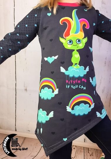 Schnittmuster Kindershirt, asymmetrisches Shirt, Nähanleitung und Schnitt