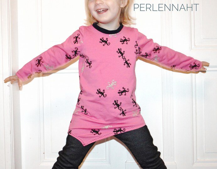 Schnittmuster Kindershirt, asymmetrisches Shirt, Nähanleitung und Schnitt