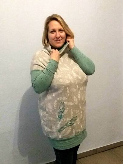 Schnittmuster Damenpullover, Vokuhila Shirt, Nähanleitung Pullover