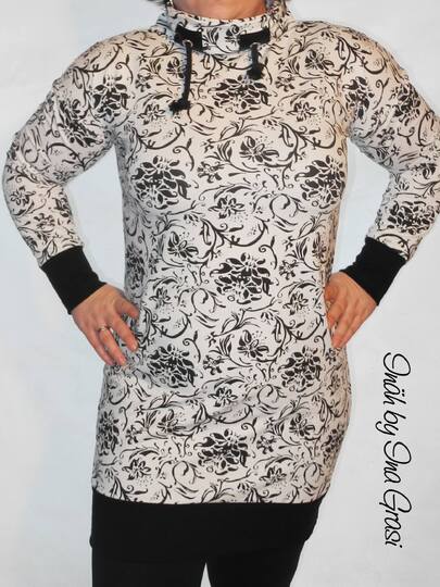 Schnittmuster Damenpullover, Vokuhila Shirt, Nähanleitung Pullover