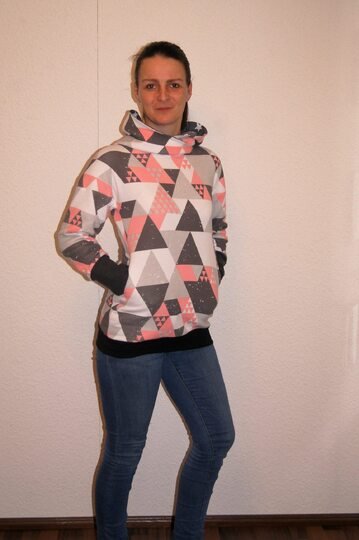 Schnittmuster Damenpullover, Vokuhila Shirt, Nähanleitung Pullover
