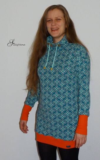 Schnittmuster Damenpullover, Vokuhila Shirt, Nähanleitung Pullover