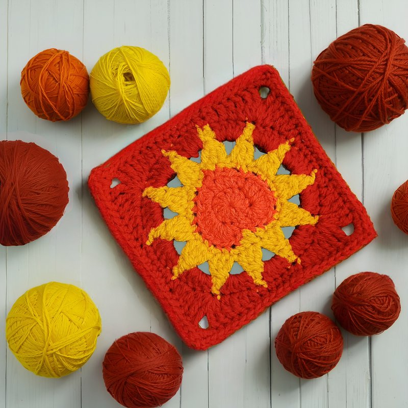 Sunny Heart Granny Square - Valentine Crochet Pattern - Image 10