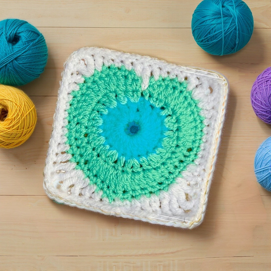 Heart Granny Square Crochet Pattern