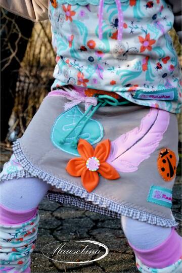 Schnittmuster Kinderrock, Nähanleitung, Schnittmuster, überlappender Rock