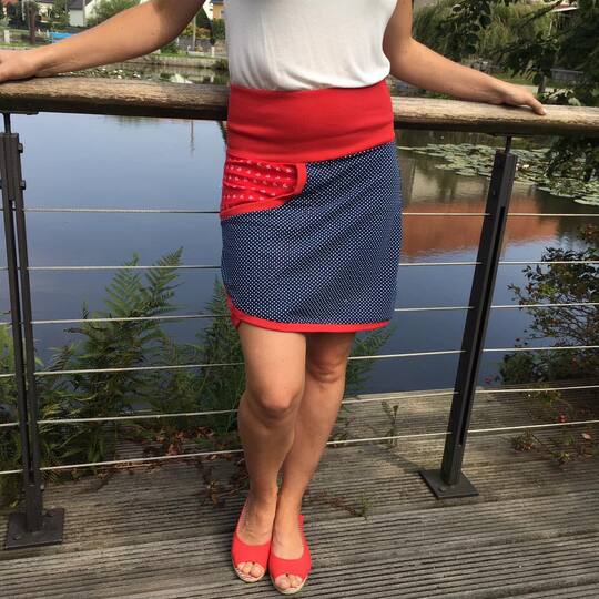 Schnittmuster Damenrock, überlappender Rock für Damen, Schnittmuster