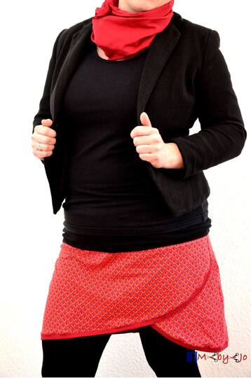 Schnittmuster Damenrock, überlappender Rock für Damen, Schnittmuster