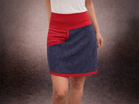 Schnittmuster Damenrock, überlappender Rock für Damen, Schnittmuster