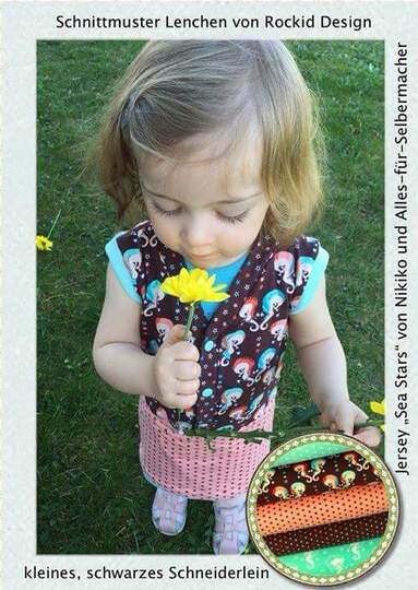Schnittmuster Kinderkleid, verschiedene Rock- & Oberteilvarianten