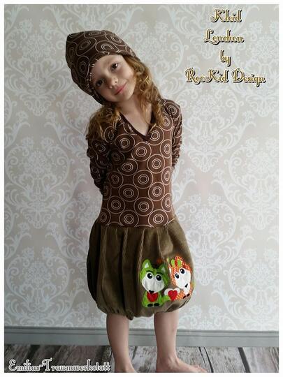 Schnittmuster Kinderkleid, verschiedene Rock- & Oberteilvarianten