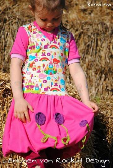Schnittmuster Kinderkleid, verschiedene Rock- & Oberteilvarianten