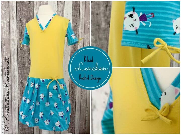 Schnittmuster Kinderkleid, verschiedene Rock- & Oberteilvarianten
