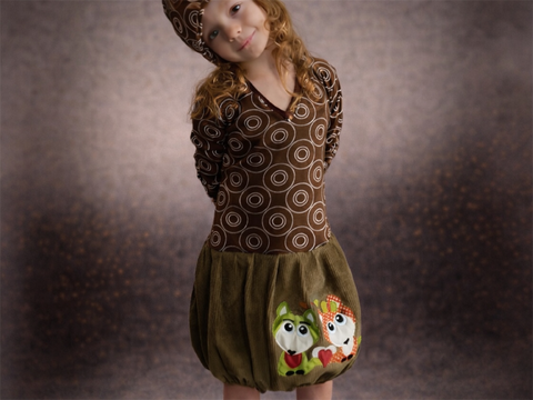 Schnittmuster Kinderkleid, verschiedene Rock- & Oberteilvarianten