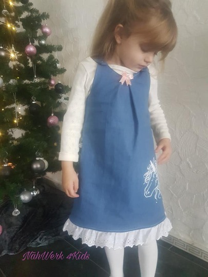 Schnittmuster Kinderkleid, Kleid mit Kellerfalte, Schnittmuster Kinderkleid