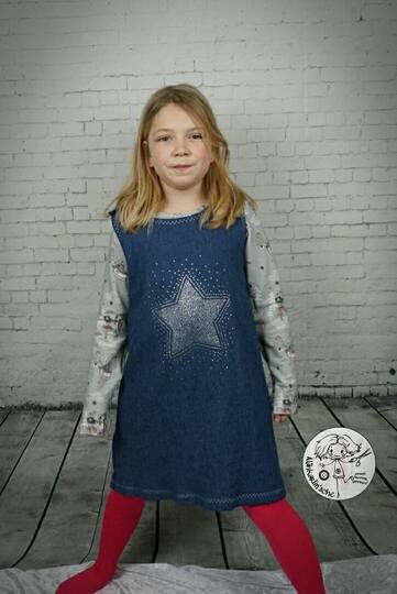Schnittmuster Kinderkleid, Kleid mit Kellerfalte, Schnittmuster Kinderkleid