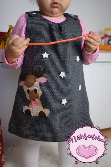 Schnittmuster Kinderkleid, Kleid mit Kellerfalte, Schnittmuster Kinderkleid