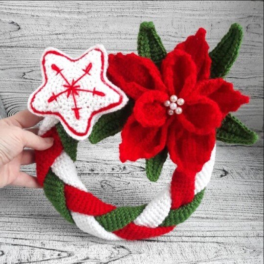 Poinsettia Crochet Pattern: Christmas Flower Ornament