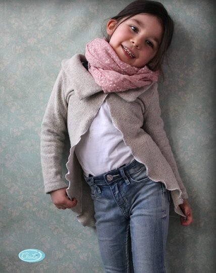Schnittmuster Kinder Strickjacke, Jacke für Kinder, Nähanleitung