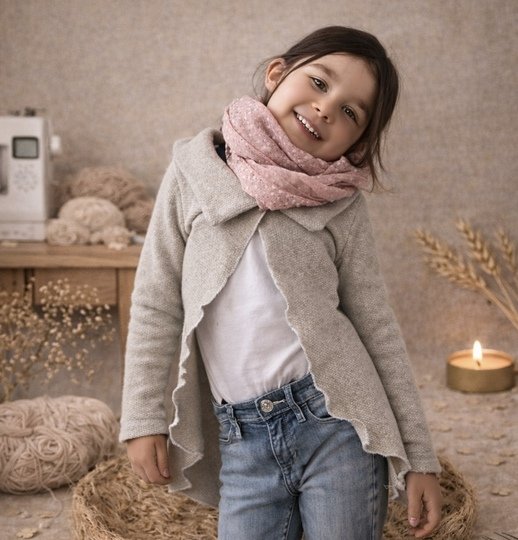 Schnittmuster Kinder Strickjacke, Jacke für Kinder, Nähanleitung