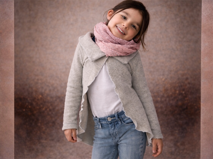 Schnittmuster Kinder Strickjacke, Jacke für Kinder, Nöhanleitung