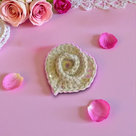 Swirly Rose Heart Valentines Plush