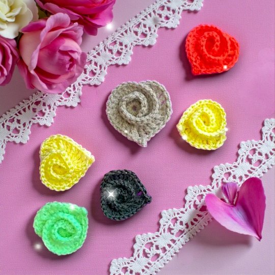 Swirly Rose Heart Valentines Plush