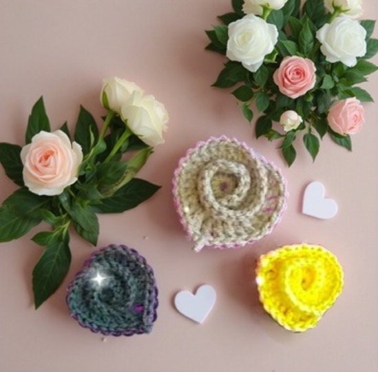 Swirly Rose Heart Valentines Plush