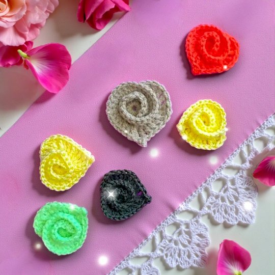 Swirly Rose Heart Valentines Plush